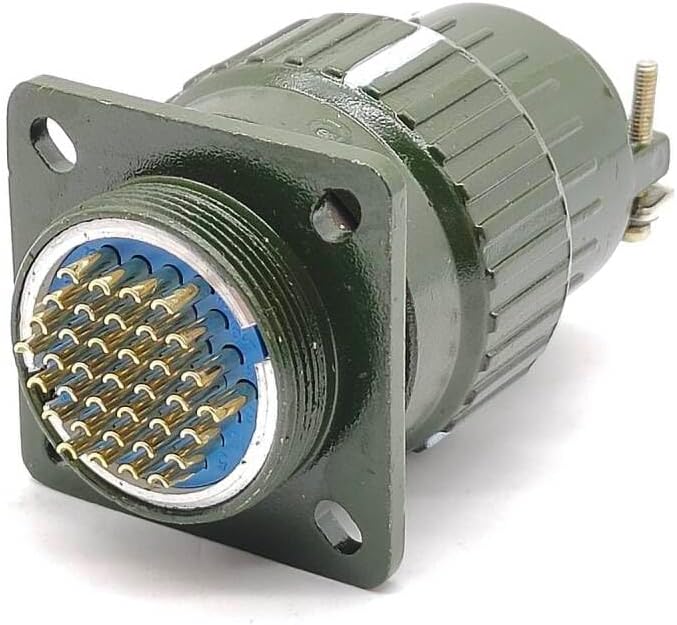 Elecbee Aviation Connector 28mm Y28M-37TK Female 37 Pin Circular Connector Solder Cable Plug Bayonet Coupling Waterproof Aviation Metal Wire Panel Power Chassis Fittings Connector - Image 5